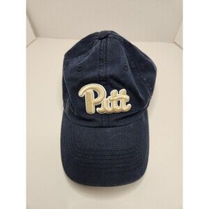 Pitt Hat Cap Strap Back NCAA College Football Blue Pittsburgh Panthers OSFA